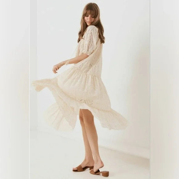 Spell & The Gypsy Collective Fairytale Anglaise Eyelet Gown S - Picture 13 of 15